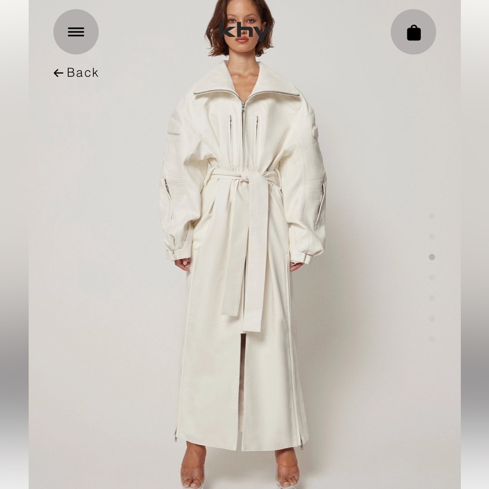 Khy x Namilia Faux Leather Trench NEW XS